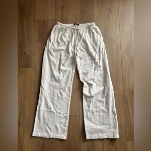 Brandy Melville White Wide Leg Sweatpants Small